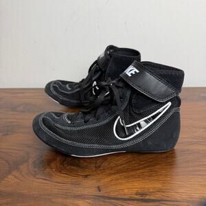 Nike Speedsweep VII GS Wrestling Shoes 366684-001 Boys Youth Sz 4Y Black White